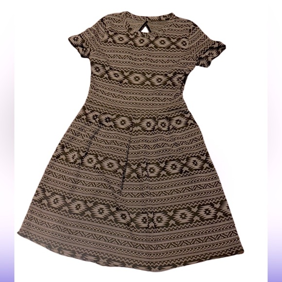 Vintage style Jacquard Tribal fit and flare mini dresss Sz small - Picture 3 of 16